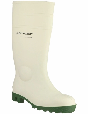 Dunlop Protomastor Full Safety Wellington Boots - White